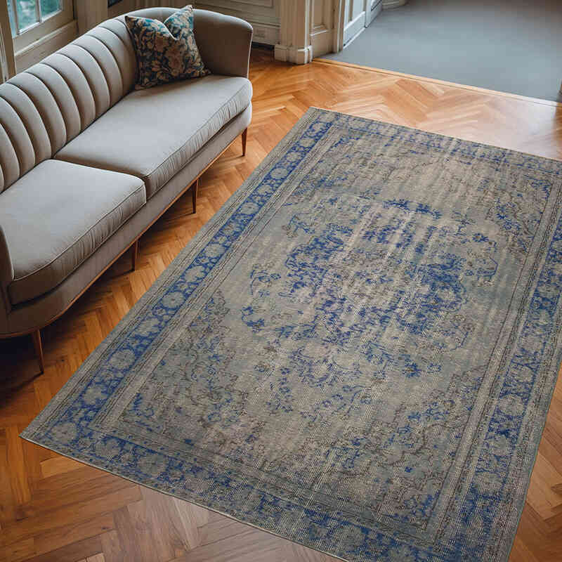 Alfombra Vintage Turca Anudada a Mano - 212 cm x 311 cm - K0074487