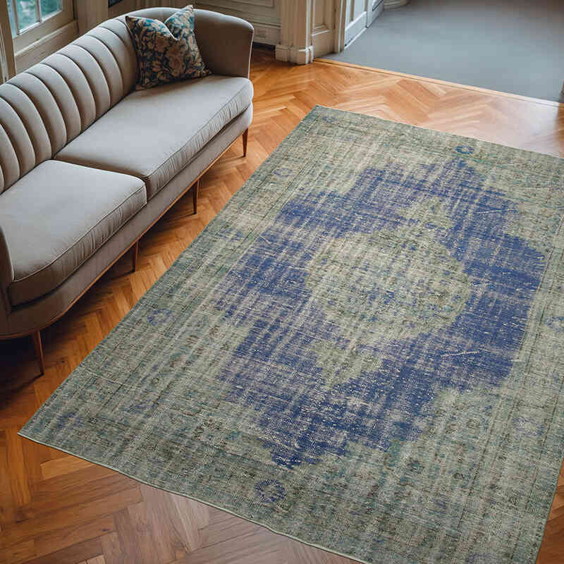Vintage Turkish Hand-Knotted Rug - 7' 3" x 9' 10" (87" x 118") - K0074488