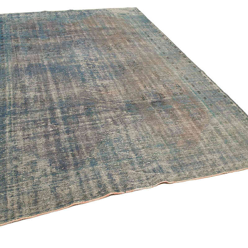 Over-dyed Vintage Hand-Knotted Turkish Rug - 7' 1" x 10' 5" (85" x 125") - K0074490