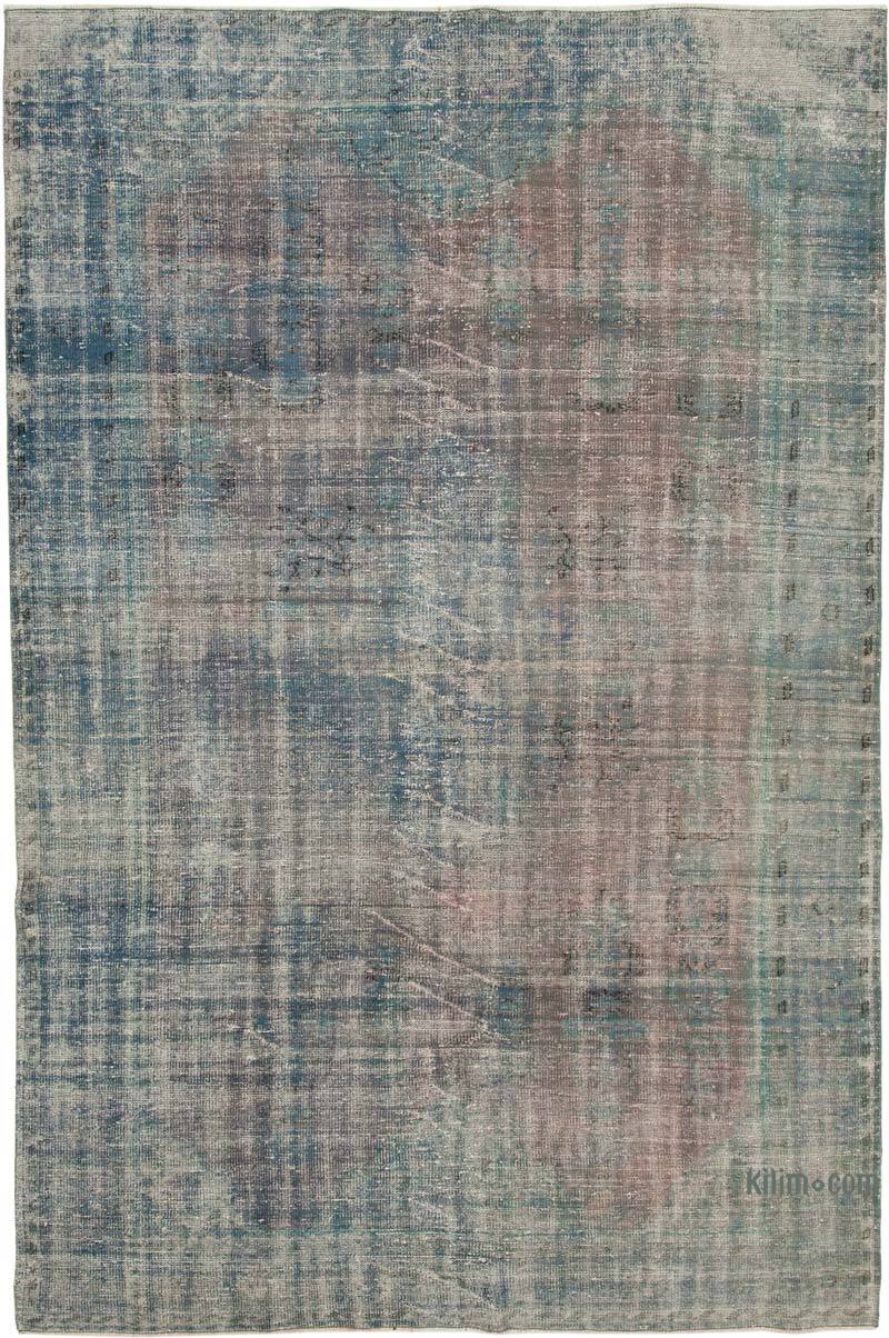 Over-dyed Vintage Hand-Knotted Turkish Rug - 7' 1" x 10' 5" (85" x 125") - K0074490