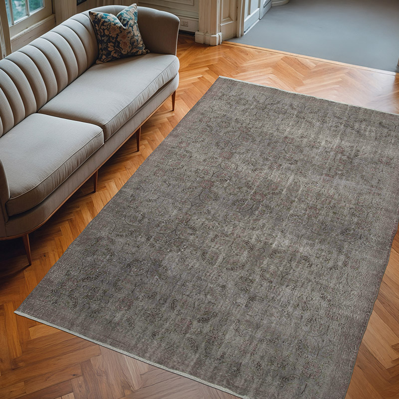 Boyalı El Dokuma Vintage Halı - 212 cm x 318 cm - K0074493