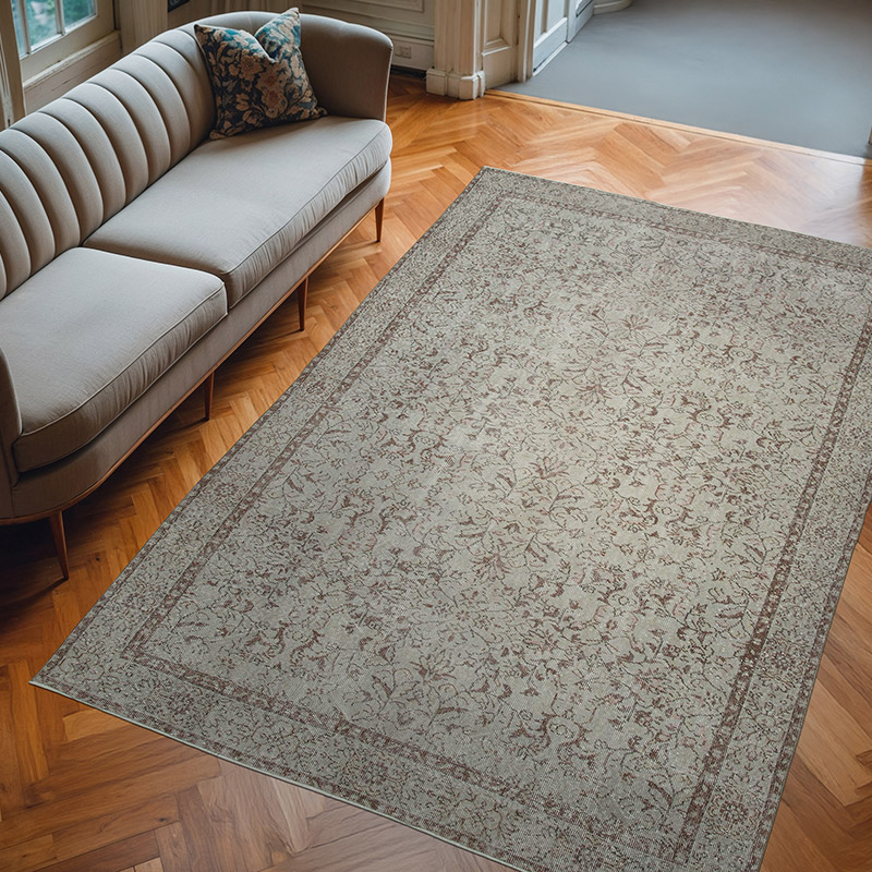 Over-dyed Vintage Hand-Knotted Turkish Rug - 6' 11" x 10' 4" (83" x 124") - K0074495