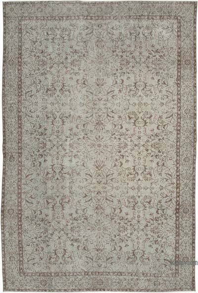 Boyalı El Dokuma Vintage Halı - 212 cm x 316 cm