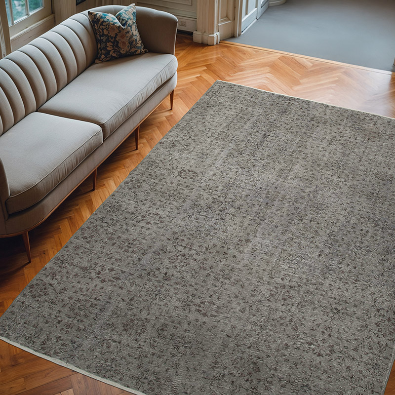 Boyalı El Dokuma Vintage Halı - 230 cm x 301 cm - K0074498