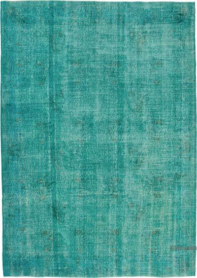 Over-dyed Vintage Hand-Knotted Turkish Rug - 7' 1" x 10' 1" (85" x 121")