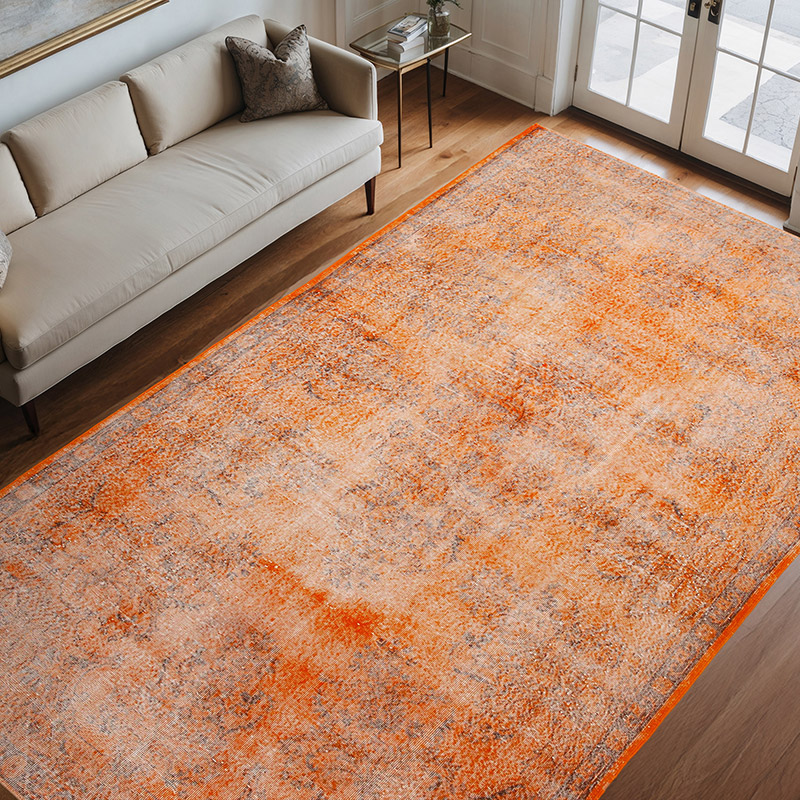 Boyalı El Dokuma Vintage Halı - 205 cm x 322 cm - K0074502