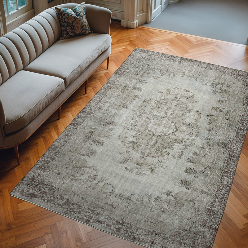 Alfombra Turca Vintage Sobre-teñida - 207 cm x 316 cm - K0074504