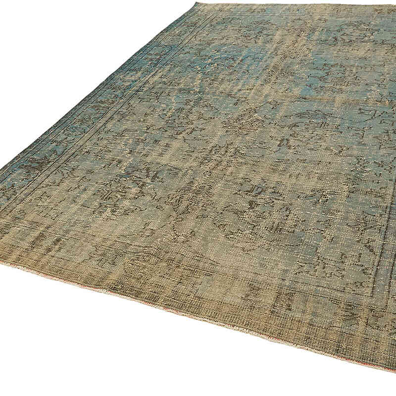 Over-dyed Vintage Hand-Knotted Turkish Rug - 7' 3" x 10' 4" (87" x 124") - K0074508