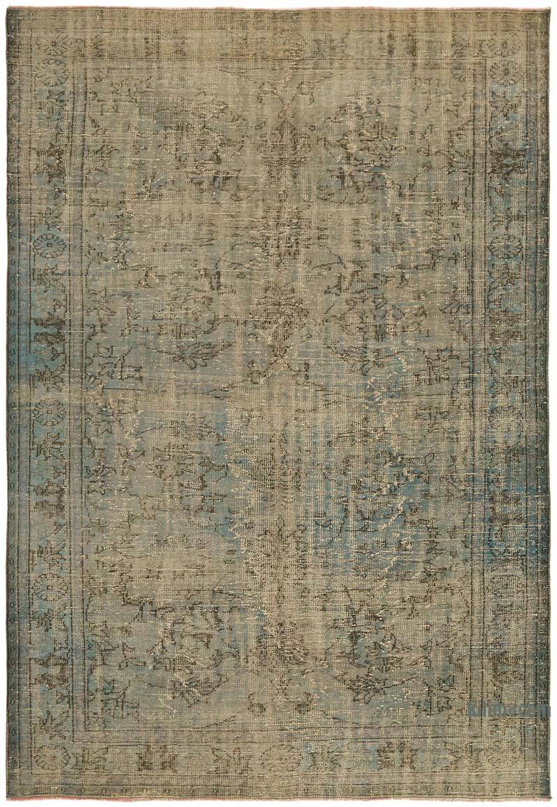 Over-dyed Vintage Hand-Knotted Turkish Rug - 7' 3" x 10' 4" (87" x 124") - K0074508