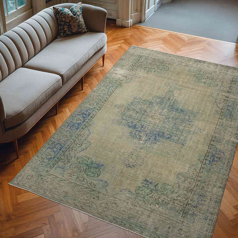 Vintage Turkish Hand-Knotted Rug - 6' 11" x 10' 2" (83" x 122") - K0074509