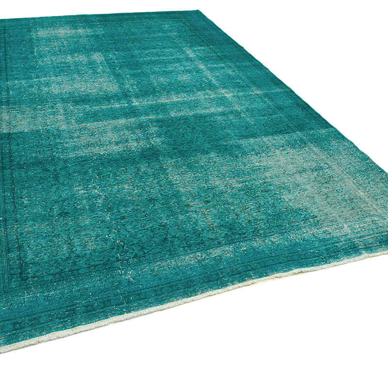 Over-dyed Vintage Hand-Knotted Turkish Rug - 7' 5" x 11' 6" (89" x 138") - K0074512