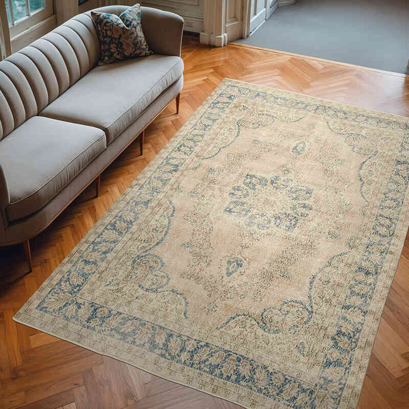 El Dokuma Vintage Halı - 204 cm x 307 cm - K0074522