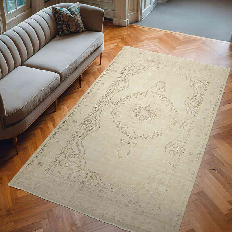 Vintage Turkish Hand-Knotted Rug - 6'  x 10' 4" (72" x 124") - K0074524