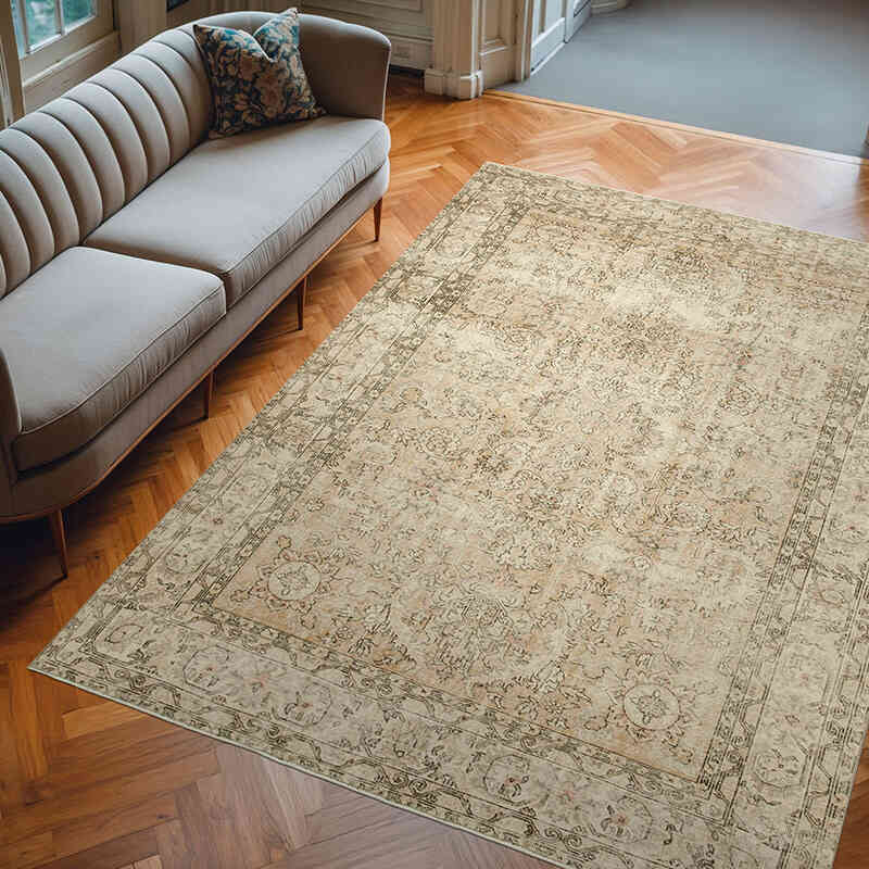 El Dokuma Vintage Halı - 208 cm x 283 cm - K0074526
