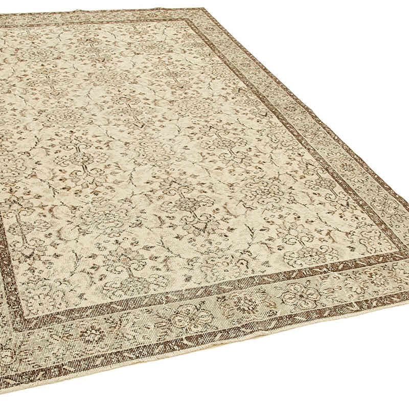 Vintage Turkish Hand-Knotted Rug - 5' 8" x 8' 8" (68" x 104") - K0074535