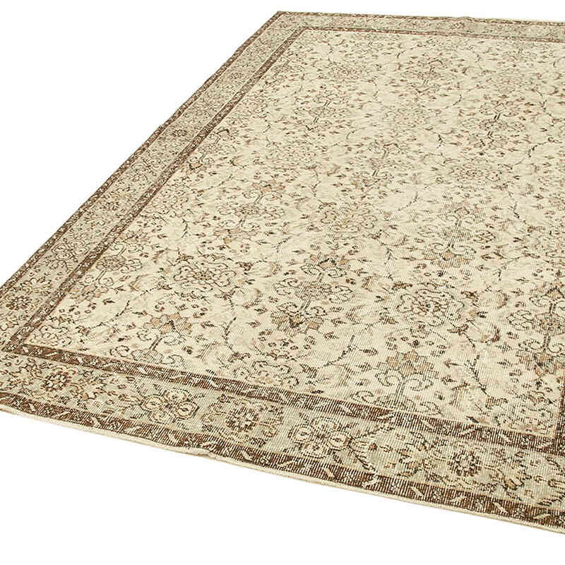 Vintage Turkish Hand-Knotted Rug - 5' 8" x 8' 8" (68" x 104") - K0074535