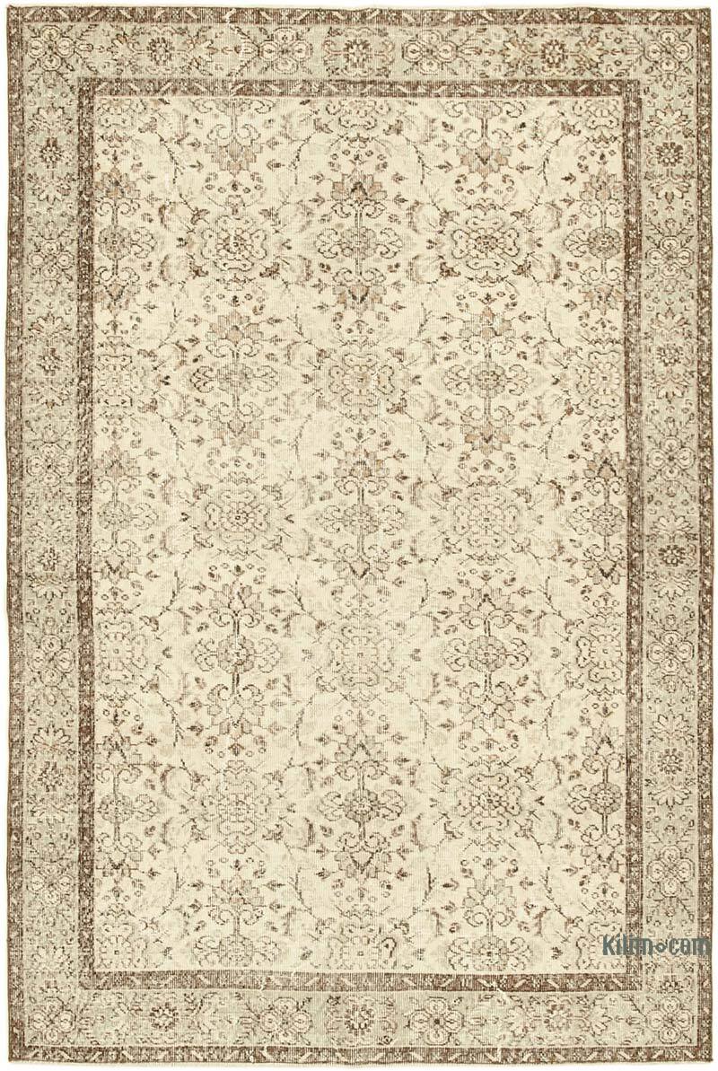 Vintage Turkish Hand-Knotted Rug - 5' 8" x 8' 8" (68" x 104") - K0074535