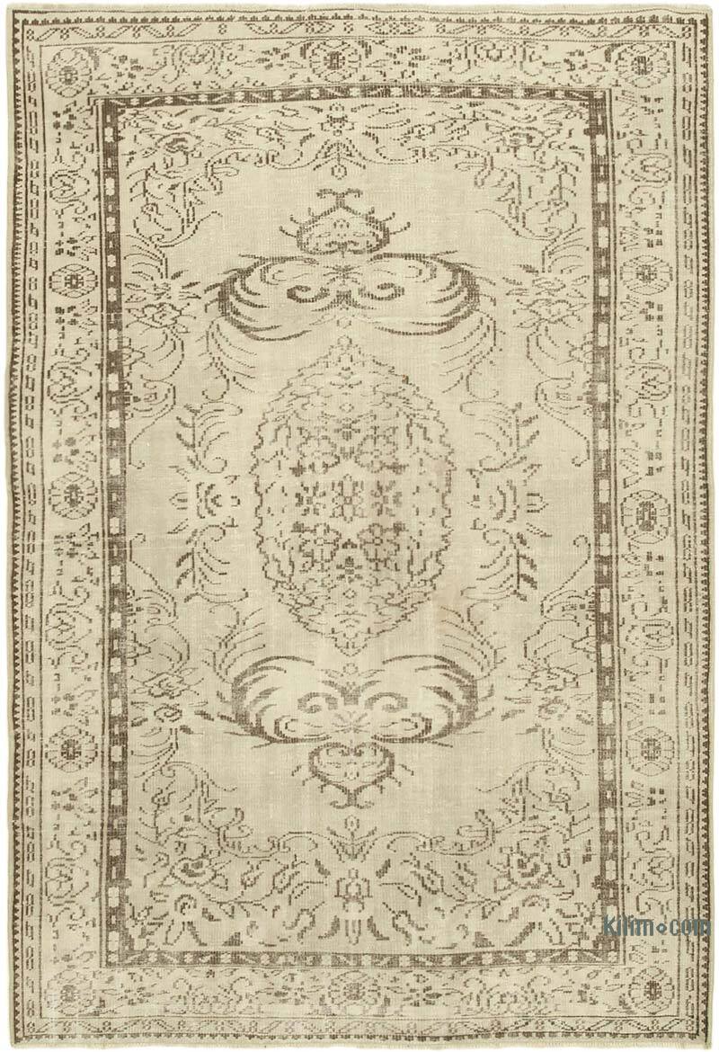 Vintage Turkish Hand-Knotted Rug - 6' 1" x 8' 8" (73" x 104") - K0074548