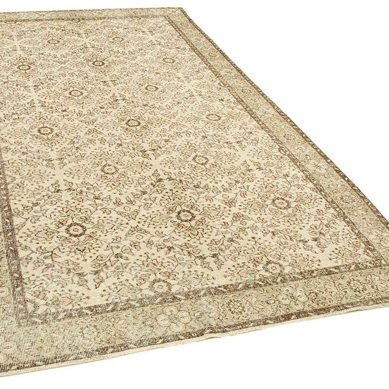 Vintage Turkish Hand-Knotted Rug - 5' 8" x 10'  (68" x 120") - K0074549