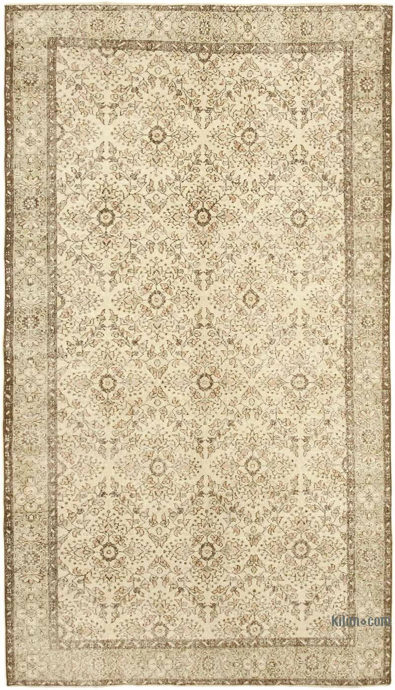 Vintage Turkish Hand-Knotted Rug - 5' 8" x 10'  (68" x 120") - K0074549