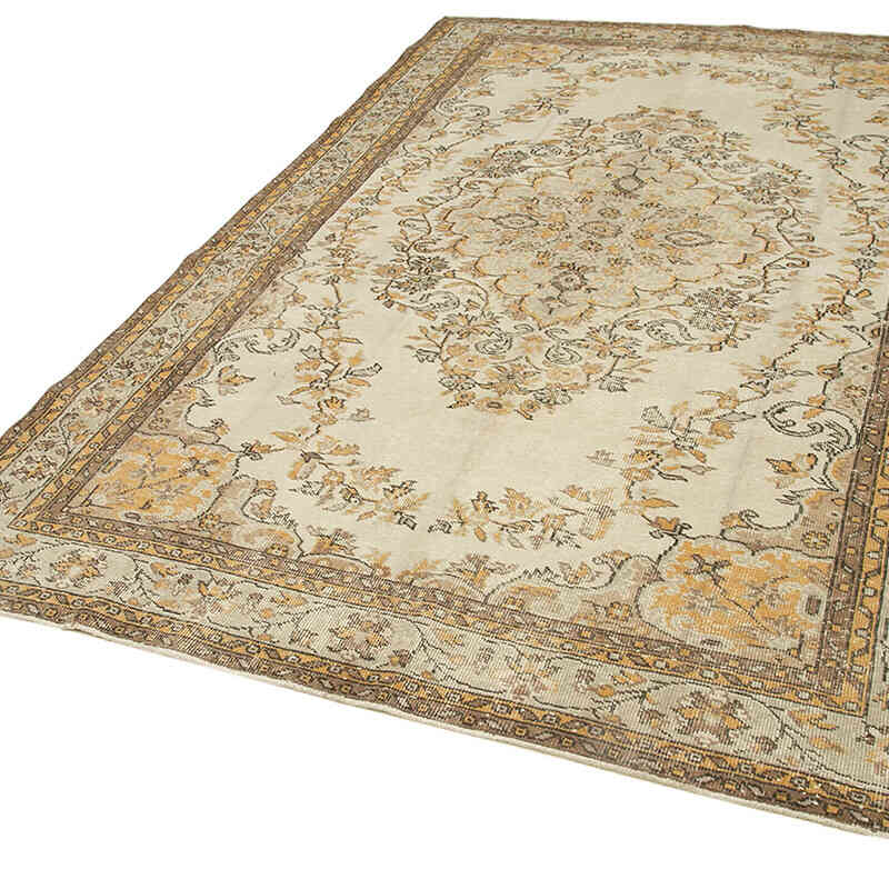 Alfombra Vintage Turca Anudada a Mano - 182 cm x 291 cm - K0074557