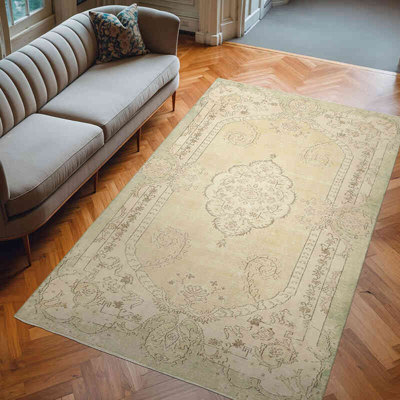 El Dokuma Vintage Halı - 186 cm x 313 cm - K0074559