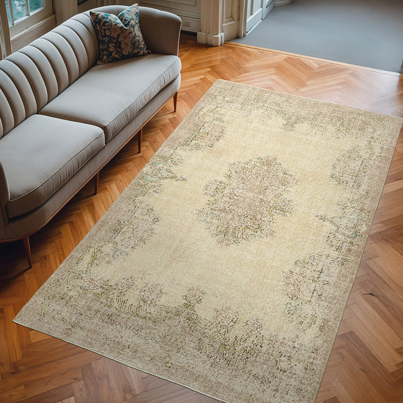 Vintage Turkish Hand-Knotted Rug - 5' 2" x 9'  (62" x 108") - K0074567