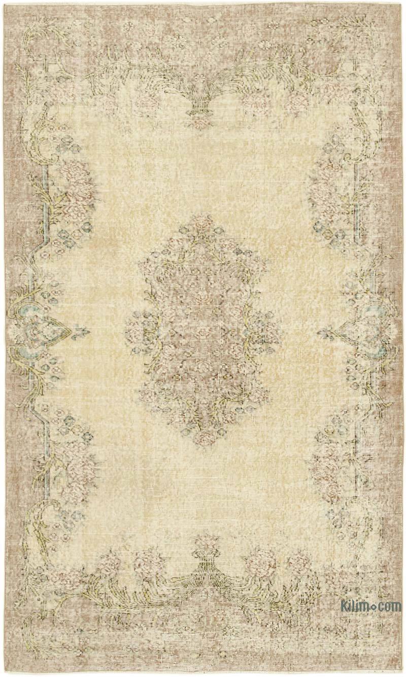Vintage Turkish Hand-Knotted Rug - 5' 2" x 9'  (62" x 108") - K0074567