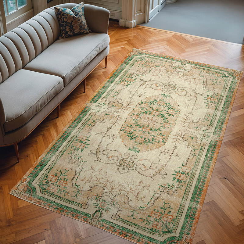 Vintage Turkish Hand-Knotted Rug - 5' 5" x 9' 3" (65" x 111") - K0074569