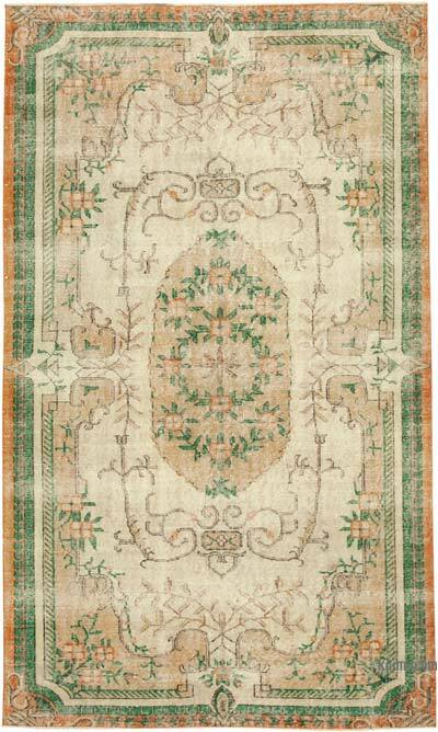 Vintage Turkish Hand-Knotted Rug - 5' 5" x 9' 3" (65" x 111")