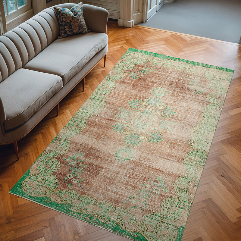 Alfombra Vintage Turca Anudada a Mano - 165 cm x 288 cm - K0074575