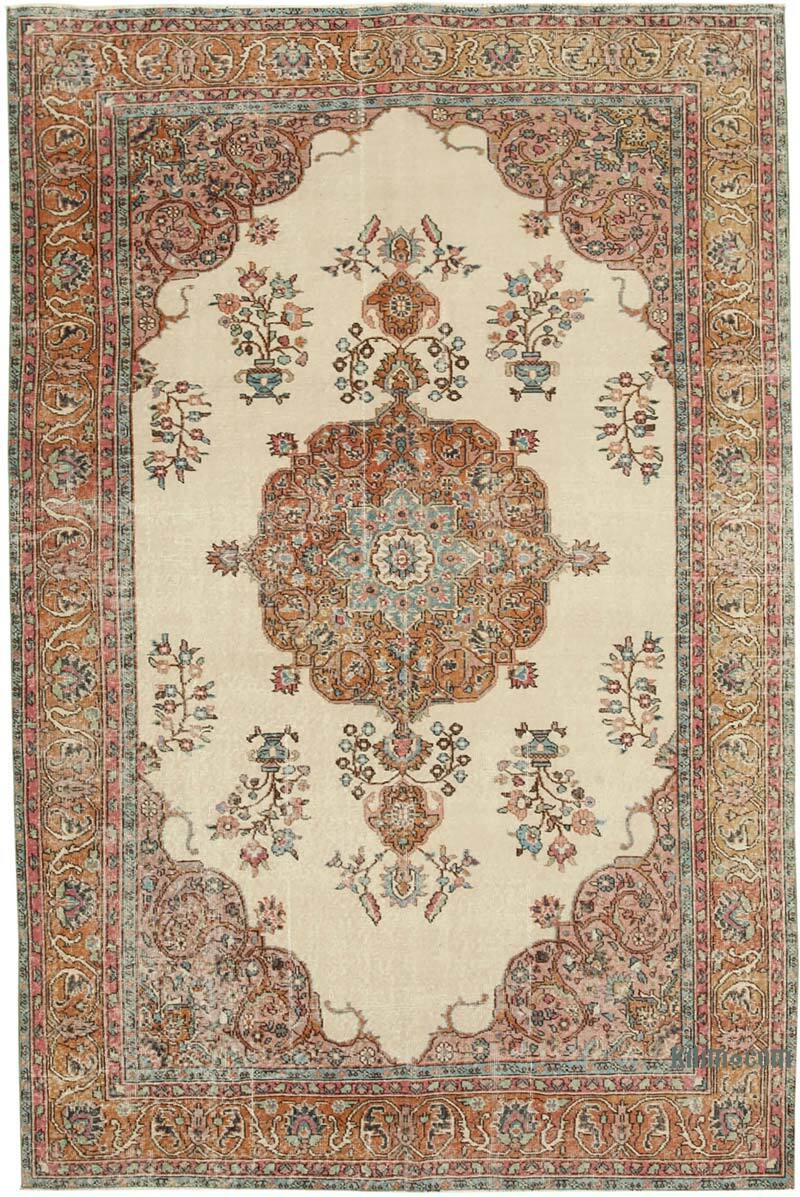 Vintage Turkish Hand-Knotted Rug - 6' 3" x 9' 7" (75" x 115") - K0074580