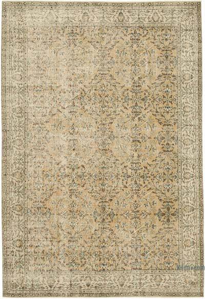 Vintage Turkish Hand-Knotted Rug - 6' 9" x 9' 9" (81" x 117")