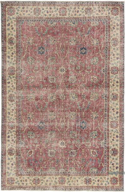 Woven rug, Diamond Embroidered rug, Vintage Rug 2.65x3.6 ft turkish vintage rug,oriental rug, natural dyed outlet rug,