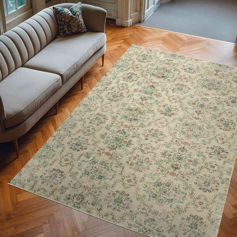Vintage Turkish Hand-Knotted Rug - 6' 8" x 9' 9" (80" x 117") - K0074588