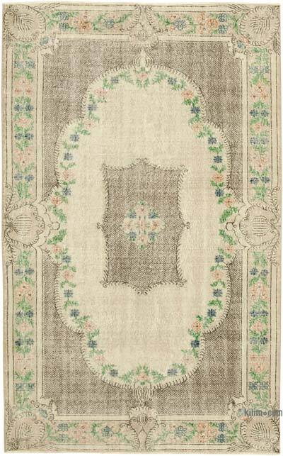 Vintage Turkish Hand-Knotted Rug - 5' 6" x 8' 11" (66" x 107")