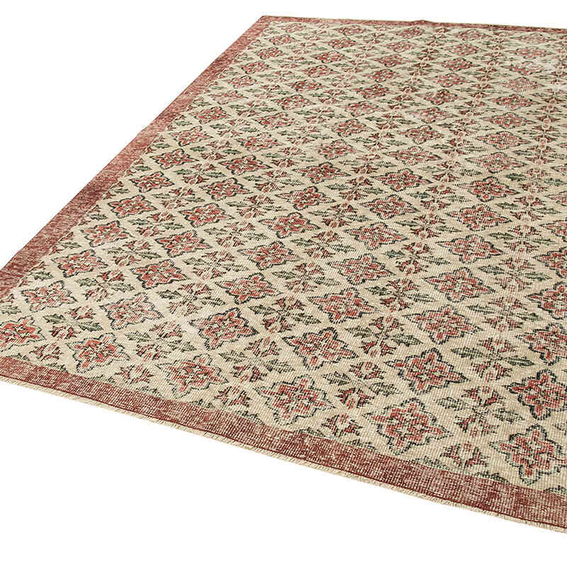 Alfombra Vintage Turca Anudada a Mano - 186 cm x 275 cm - K0074592
