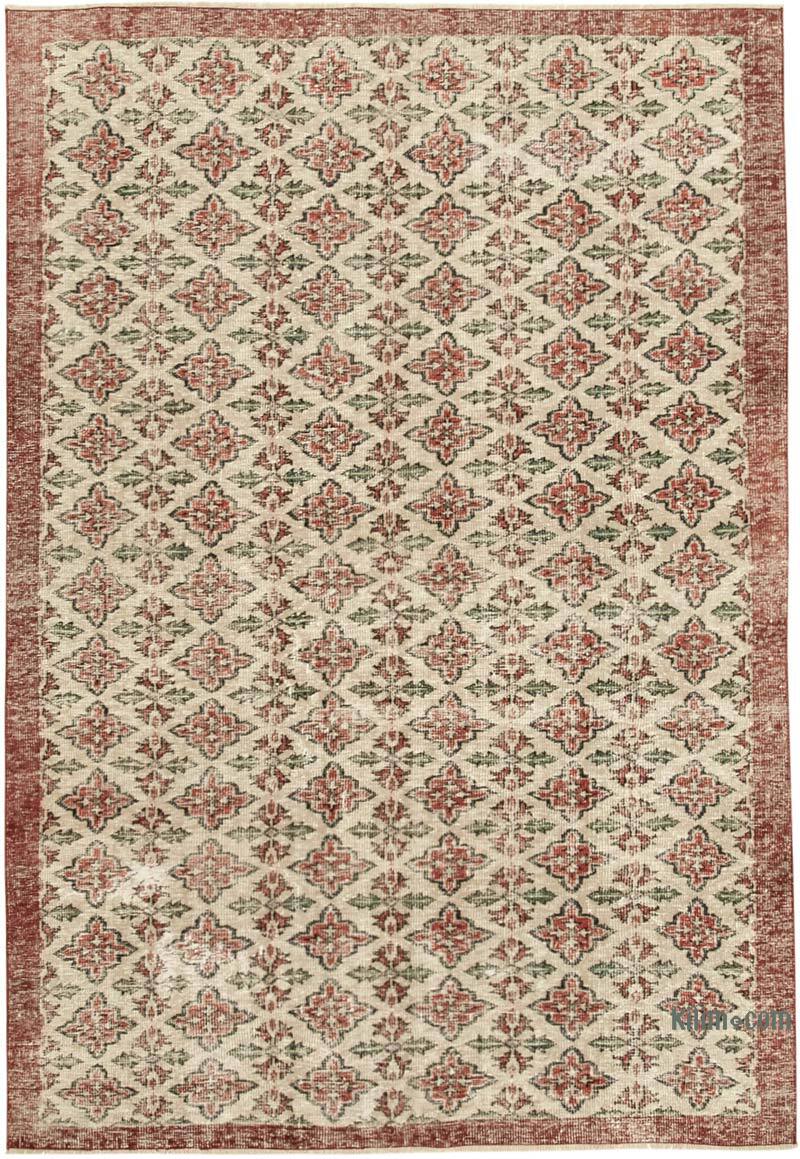 Alfombra Vintage Turca Anudada a Mano - 186 cm x 275 cm - K0074592