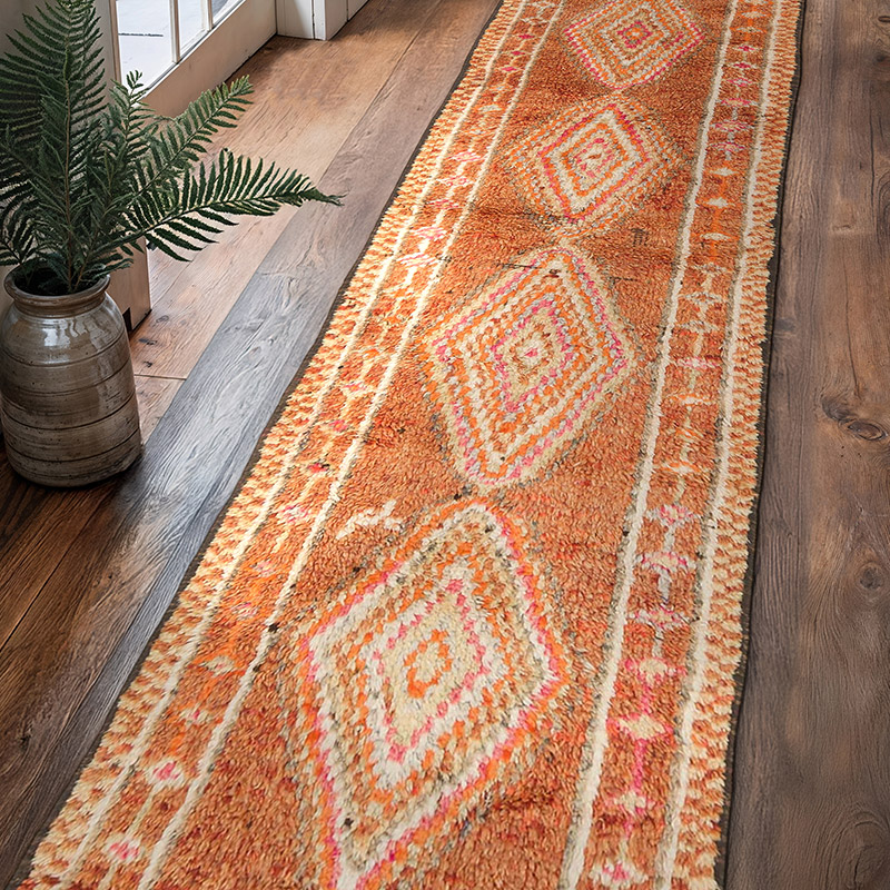 Alfombra Vintage de pasillo - 90 cm x 367 cm - K0074622