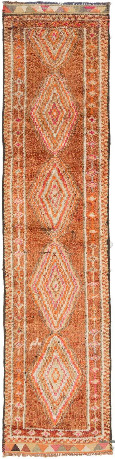 Vintage Tribal Runner Rug - 2' 11" x 12'  (35" x 144")