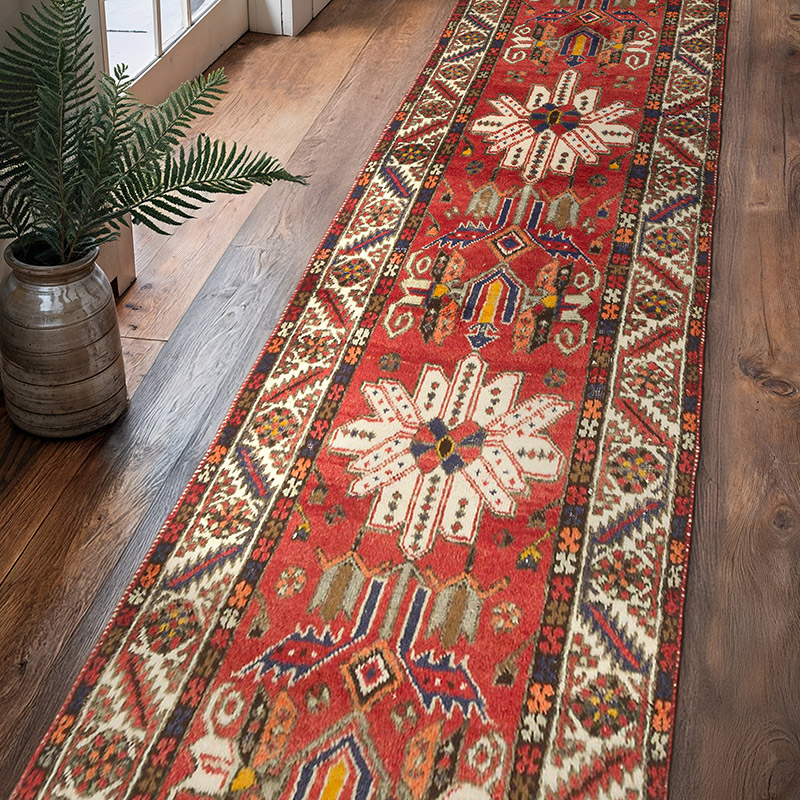 Vintage Tribal Runner Rug - 3' 3" x 12' 6" (39" x 150") - K0074624