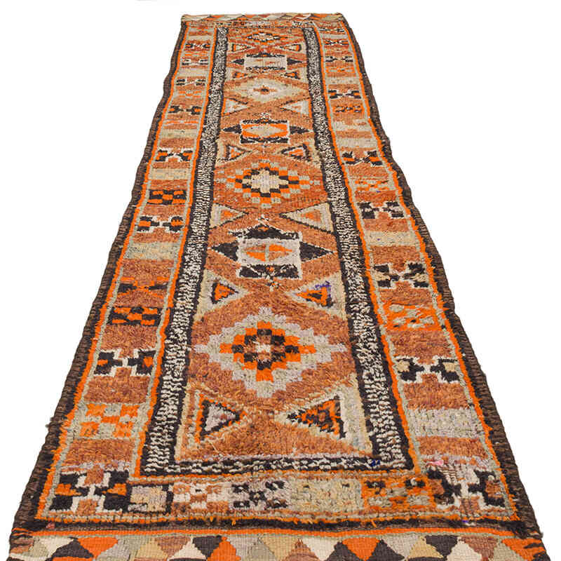 Vintage Tribal Runner Rug - 2' 10" x 12' 3" (34" x 147") - K0074626