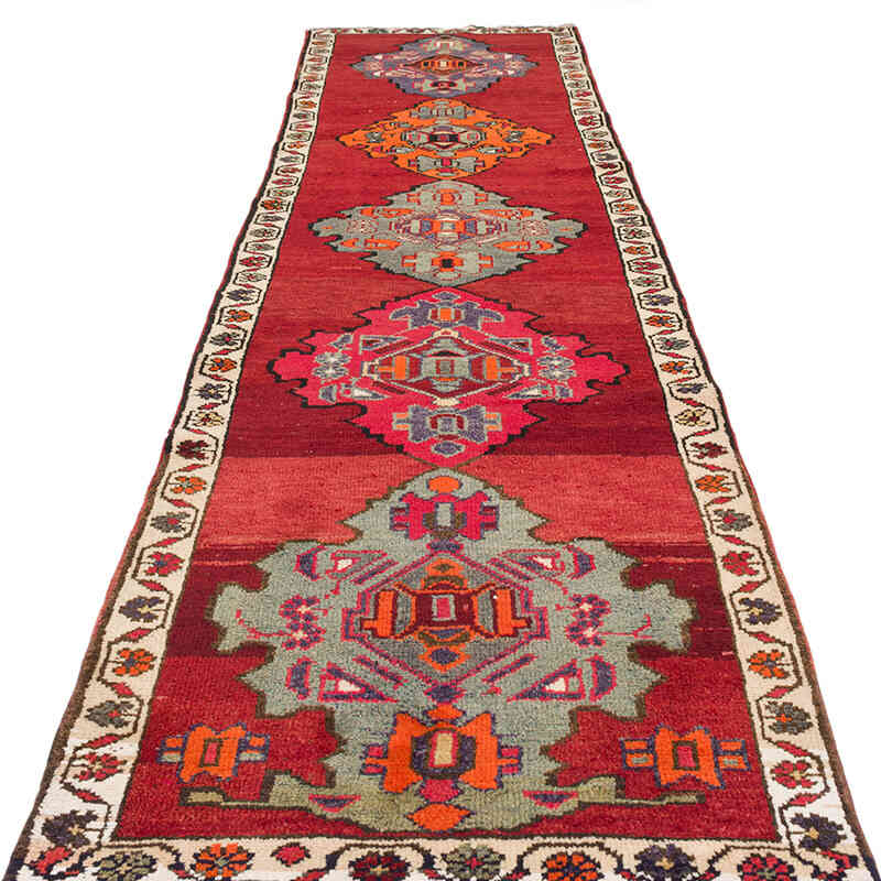 Alfombra Vintage de pasillo - 90 cm x 354 cm - K0074633