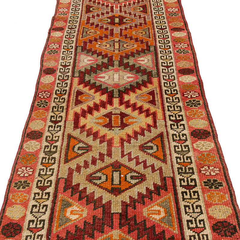 Vintage Tribal Runner Rug - 2' 11" x 13' 7" (35" x 163") - K0074639