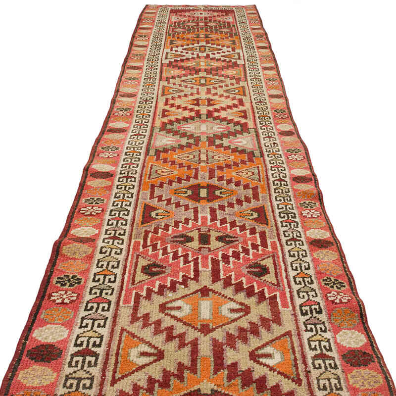 Vintage Tribal Runner Rug - 2' 11" x 13' 7" (35" x 163") - K0074639