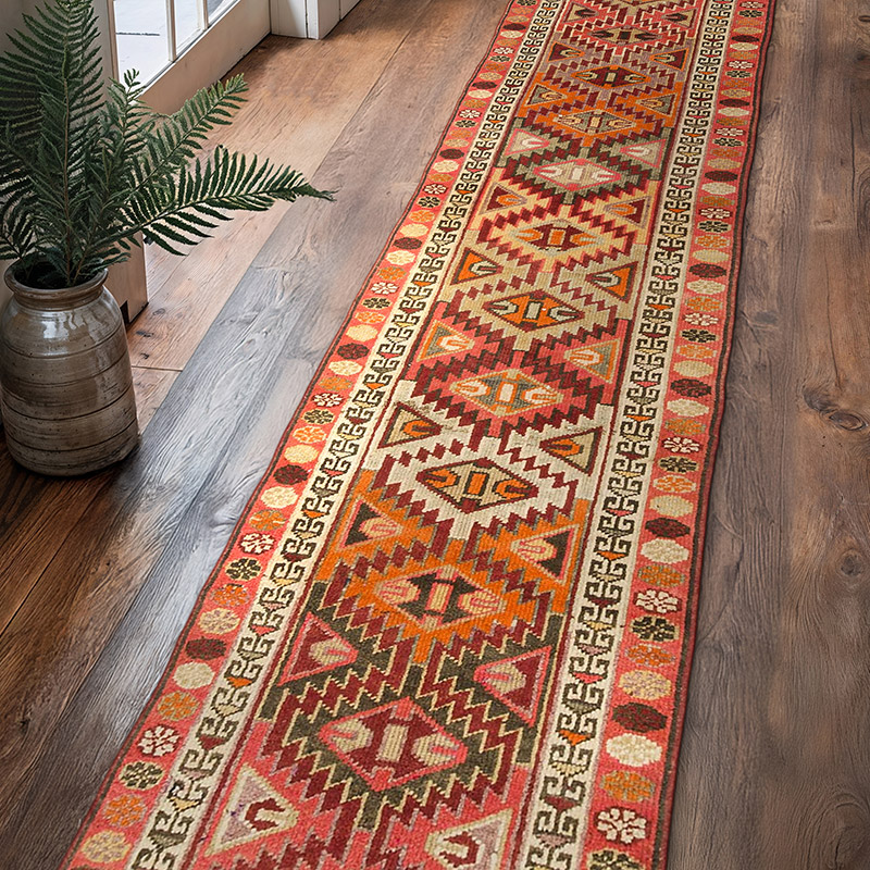 Vintage Tribal Runner Rug - 2' 11" x 13' 7" (35" x 163") - K0074639