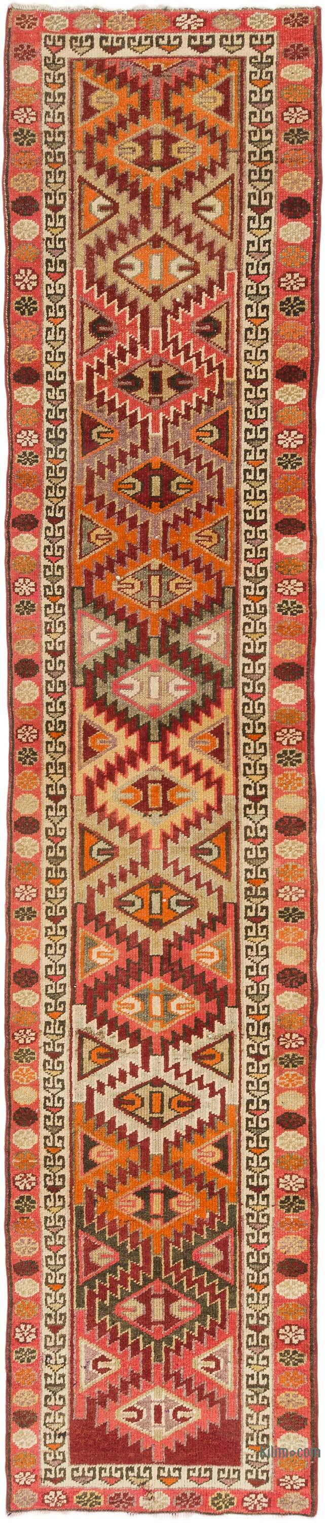 Vintage Tribal Runner Rug - 2' 11" x 13' 7" (35" x 163") - K0074639