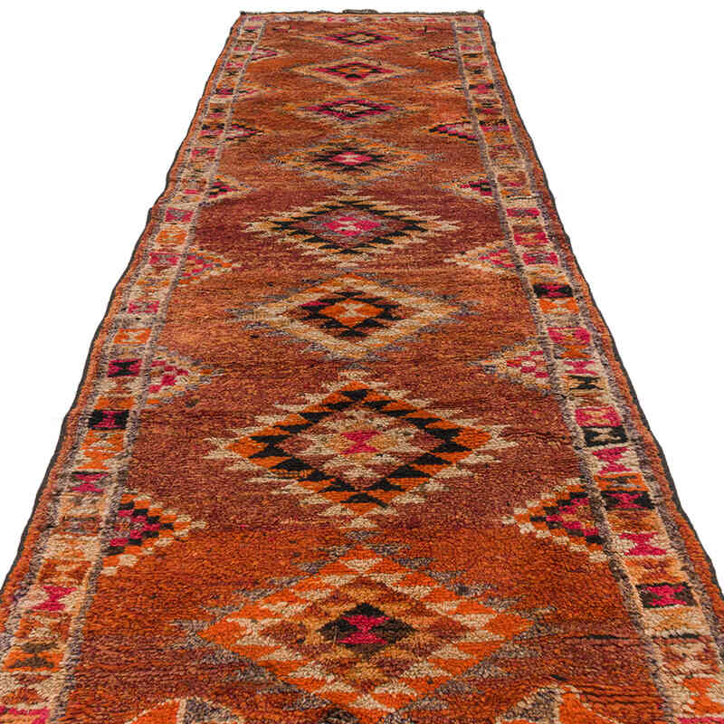 Vintage Tribal Runner Rug - 3' 3" x 12' 6" (39" x 150") - K0074643