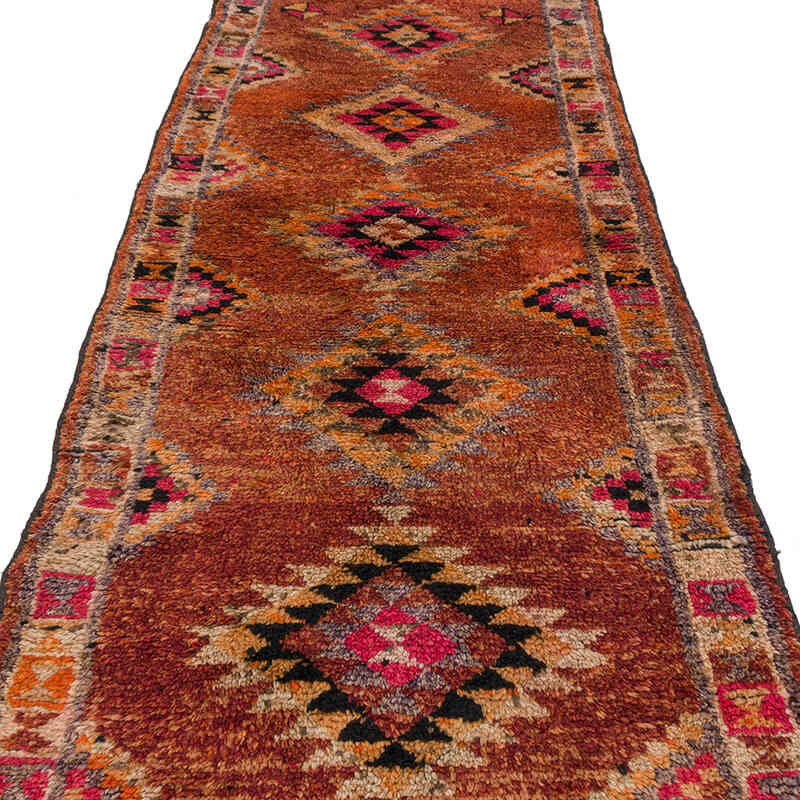 Vintage Tribal Runner Rug - 3' 3" x 12' 6" (39" x 150") - K0074643