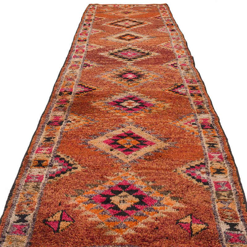 Vintage Tribal Runner Rug - 3' 3" x 12' 6" (39" x 150") - K0074643